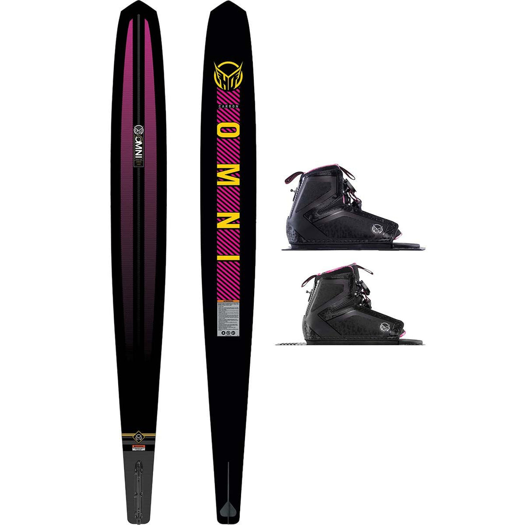 HO Women's Carbon Omni w/WMN Stance 110 Dbl Water Ski Package 2024