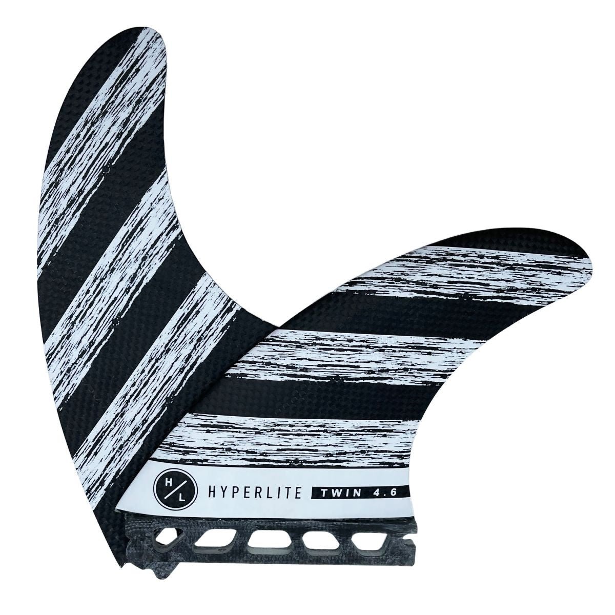 Hyperlite 4.6 Carbon Twin Surf Fin Set (2 Fins) | The Hyperlite Store