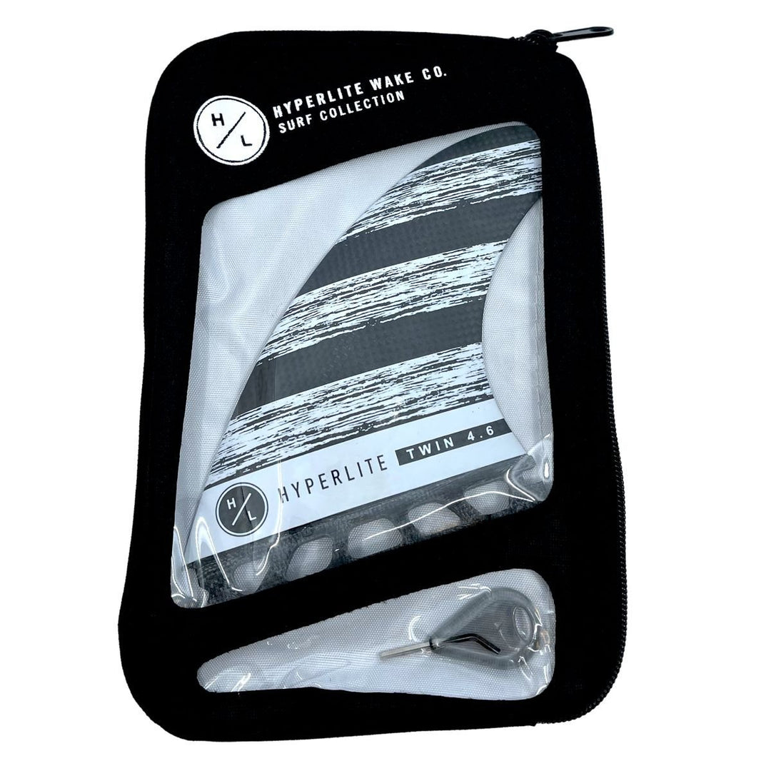 Hyperlite 4.6 Carbon Twin Surf Fin Set (2 Fins) | The Hyperlite Store