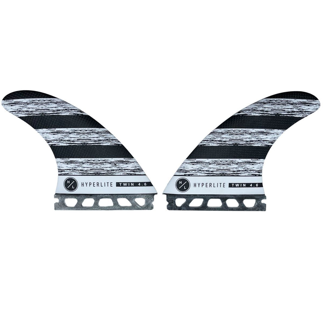 Hyperlite 4.6 Carbon Twin Surf Fin Set (2 Fins) | The Hyperlite Store