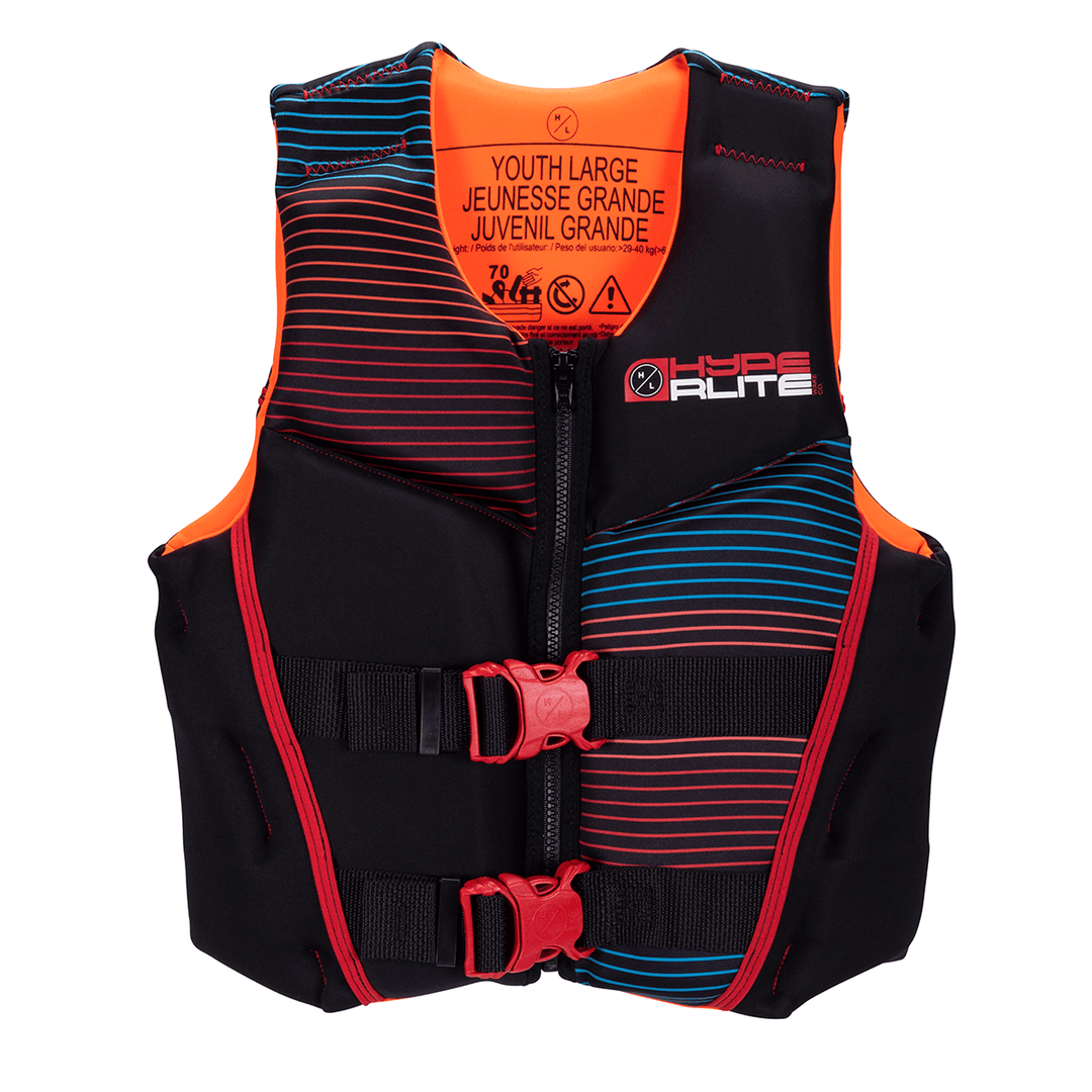 Hyperlite Boy's Youth Indy CGA Life Jacket in Black/Red