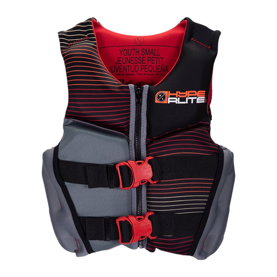 Hyperlite Boy's Youth Indy CGA Life Jacket in Black/Red