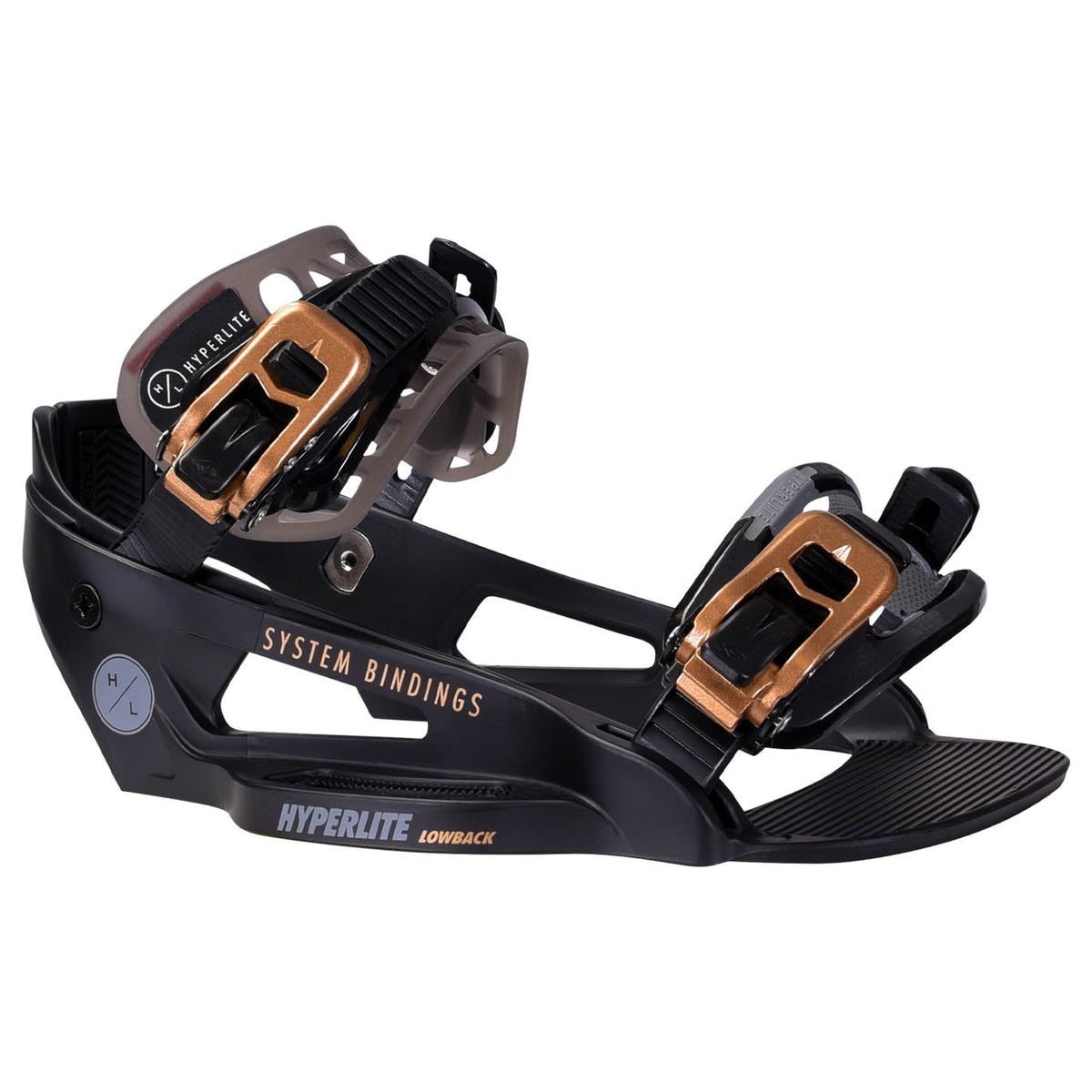 Hyperlite System Lowback Wakeboard Bindings 2027 in Black | The Hyperlite Store